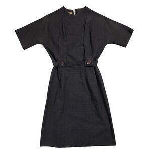 Vintage Dress‎ Nancy Greer New York Women's Short Sleeve Belted A-Line Dress
